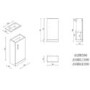 400mm White Freestanding Cloakroom Vanity Unit with Basin and Chrome Handle - Ashford