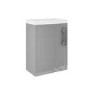 400mm Grey Wall Hung Cloakroom Vanity Unit with Basin - Ashford