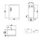 400mm Grey Wall Hung Cloakroom Vanity Unit with Basin - Ashford