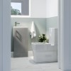 Cloakroom Suite with Grey Vanity Unit Small Basin &amp; Close Coupled Toilet - Ashford