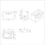 600mm Grey Wall Hung Vanity Unit with Basin and Chrome Handle - Ashford