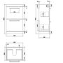 1100mm White Toilet and Sink Drawer Unit with Square Toilet and Chrome fittings - Ashford