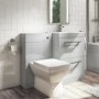 1100mm Grey Toilet and Sink Drawer Unit with Square Toilet and Chrome fittings - Ashford