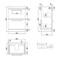 1100mm Grey Toilet and Sink Drawer Unit with Square Toilet and Chrome fittings - Ashford