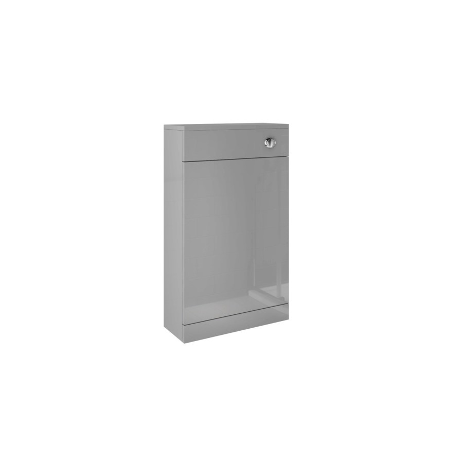 1100mm Grey Toilet and Sink Drawer Unit with Square Toilet and Chrome fittings - Ashford