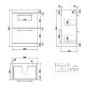 GRADE A1 - 600mm Wood Effect Freestanding Vanity Unit with Basin and 2 Drawers - Ashford