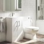 1000mm White Toilet and Sink Unit with Square Toilet- Ashford