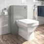 500mm Grey Back to Wall Toilet Unit and chrome fittings - Ashford