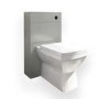 500mm Grey Back to Wall Toilet Unit and black fittings - Ashford