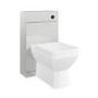 500mm Grey Back to Wall Toilet Unit and black fittings - Ashford