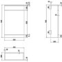 1000mm Wood Effect Toilet and Sink Unit with Square Toilet- Ashford