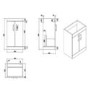 1000mm Grey Toilet and Sink Unit with Square Toilet- Ashford