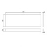 1700mm x 700mm Wooden White Gloss Bath Panel Pack - Ashford