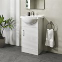 BUN/BeBa_24952/76642 465mm White Cloakroom Vanity Unit with Basin - Classic