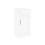 455mm White Freestanding Cloakroom Vanity Unit with Basin - Classic