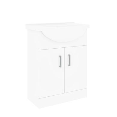 650mm White Freestanding Vanity Unit, Estilo 1200mm Allana Gloss White Freestanding Vanity Cabinet Only