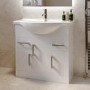 850mm White Freestanding Vanity Unit with Basin - Classic