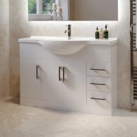 1200mm White Freestanding Vanity Unit with Basin - Classic