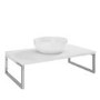 800mm White Countertop Basin Shelf with Round Basin - Lund