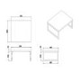 800mm Vanity Shelf - Marble Effect - With Square Matt Countertop Basin - Lund