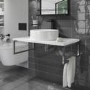 800mm White Countertop Basin Shelf with Basin - Lund
