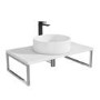 800mm White Countertop Basin Shelf with Basin - Lund