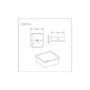 800mm Vanity Shelf - Marble Effect - With Square Matt Countertop Basin - Lund