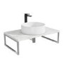 800mm Marble Effect Countertop Basin Shelf with Basin - Lund