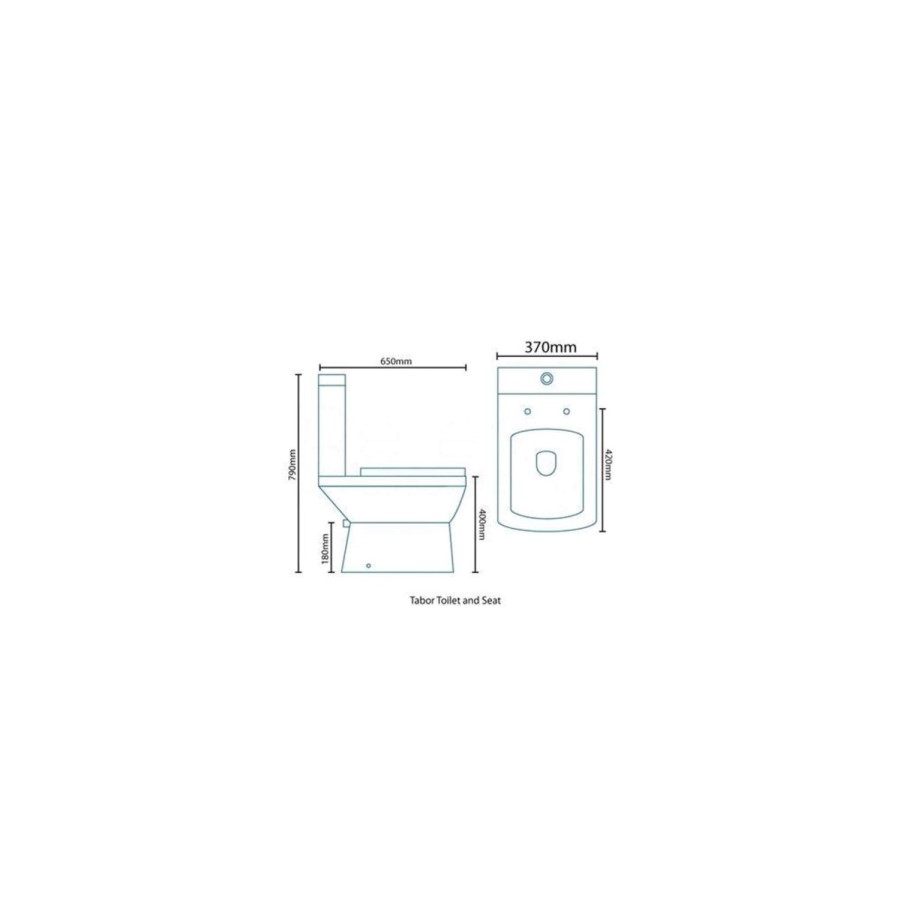 Tabor 1700 Straight Bath Suite - Grey Panel
