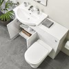 1150mm White Toilet and Sink Unit with Round Toilet - Classic