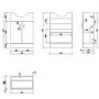 1150mm White Toilet and Sink Unit with Round Toilet - Classic