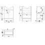 1050mm White Toilet and Sink Unit with Round Toilet - Classic