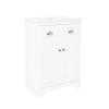 600mm White Freestanding Vanity Unit with Basin - Baxenden