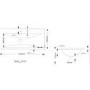 600mm White Freestanding Vanity Unit with Basin - Baxenden