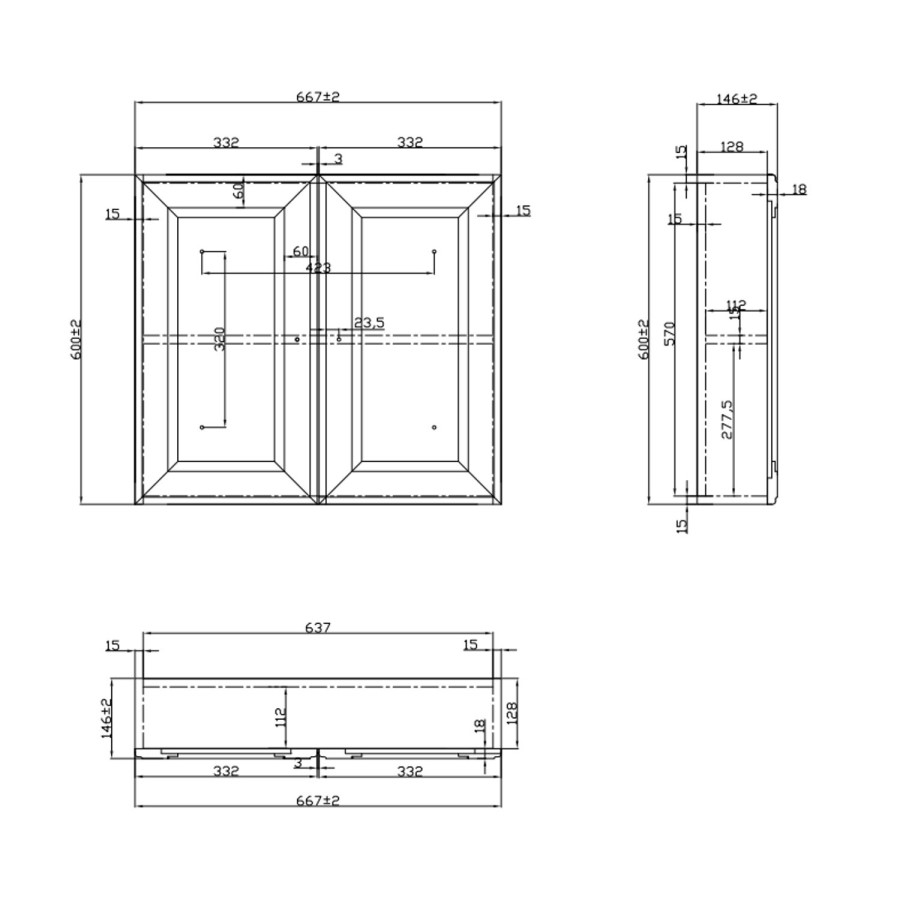 600mm White Freestanding Vanity Unit with Basin - Baxenden