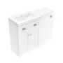 1100mm White Toilet and Sink Unit with Traditional Toilet - Baxenden