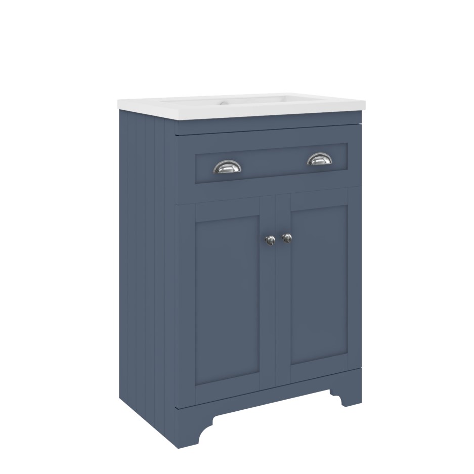 blue vanity unit 600mm