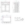 GRADE A2 - 600mm Blue Freestanding Vanity Unit with Basin - Baxenden