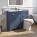 BUN/BeBa_24976/76847 1100mm Blue Toilet and Sink Unit with Traditional Toilet - Baxenden