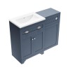 1100mm Blue Toilet and Sink Unit with Traditional Toilet - Baxenden