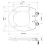 1100mm Blue Toilet and Sink Unit with Traditional Toilet - Baxenden