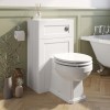 1400mm White Toilet and Sink Unit with Traditional Toilet- Baxenden