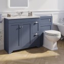 BUN/BeBa_24979/76850 1400mm Blue Toilet and Sink Unit with Traditional Toilet - Baxenden