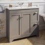 900mm Grey Freestanding Vanity Unit with Basin - Baxenden
