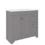 900mm Grey Freestanding Vanity Unit with Basin - Baxenden