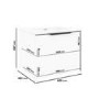 Grade A1 - 600mm White Wall Hung Vanity Unit with Gloss Basin - Sion