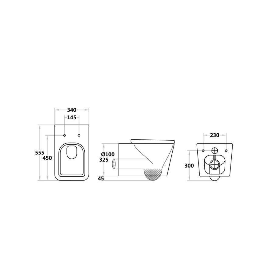 Sion Matt White Wall Hung Vanity Unit and Evan Wall Hung Toilet Suite