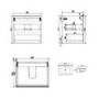 Sion Matt White Wall Hung Vanity Unit and Evan Wall Hung Toilet Suite