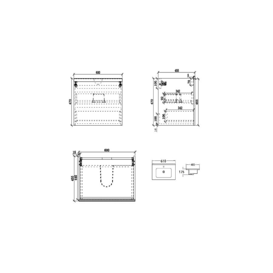 Sion Matt White Wall Hung Vanity Unit and Evan Wall Hung Toilet Suite