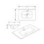 600mm White Wall Hung Vanity Unit with Matt Basin - Sion